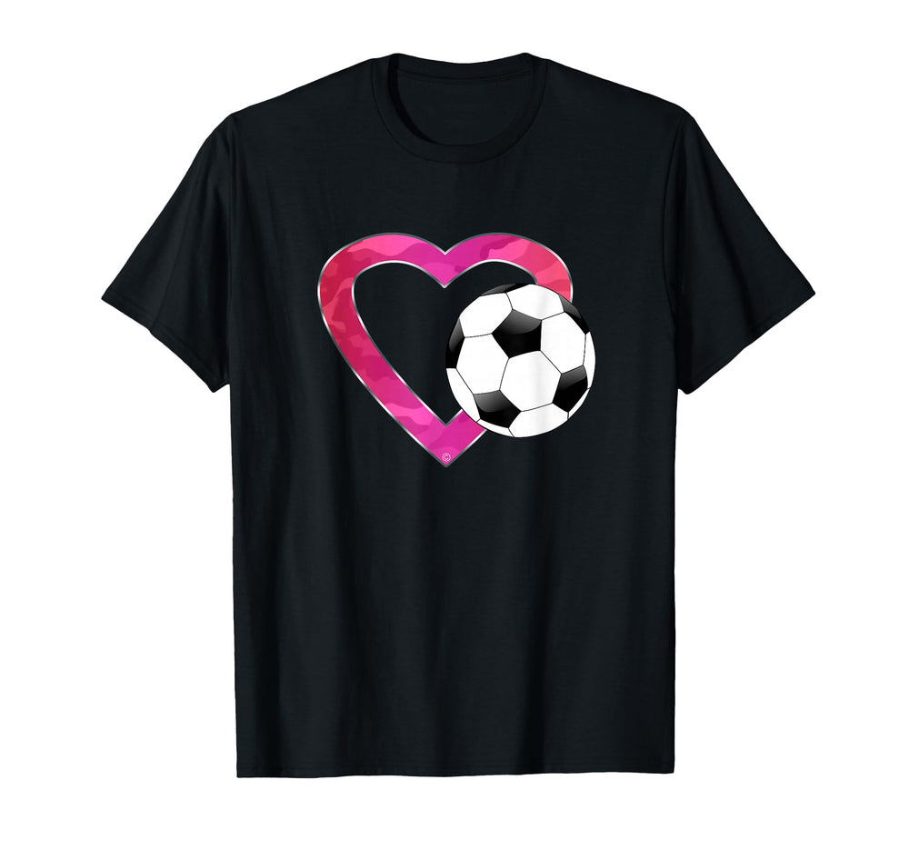 I Love Soccer Heart Ball Teens T-Shirt - Streetwear Style for Adults