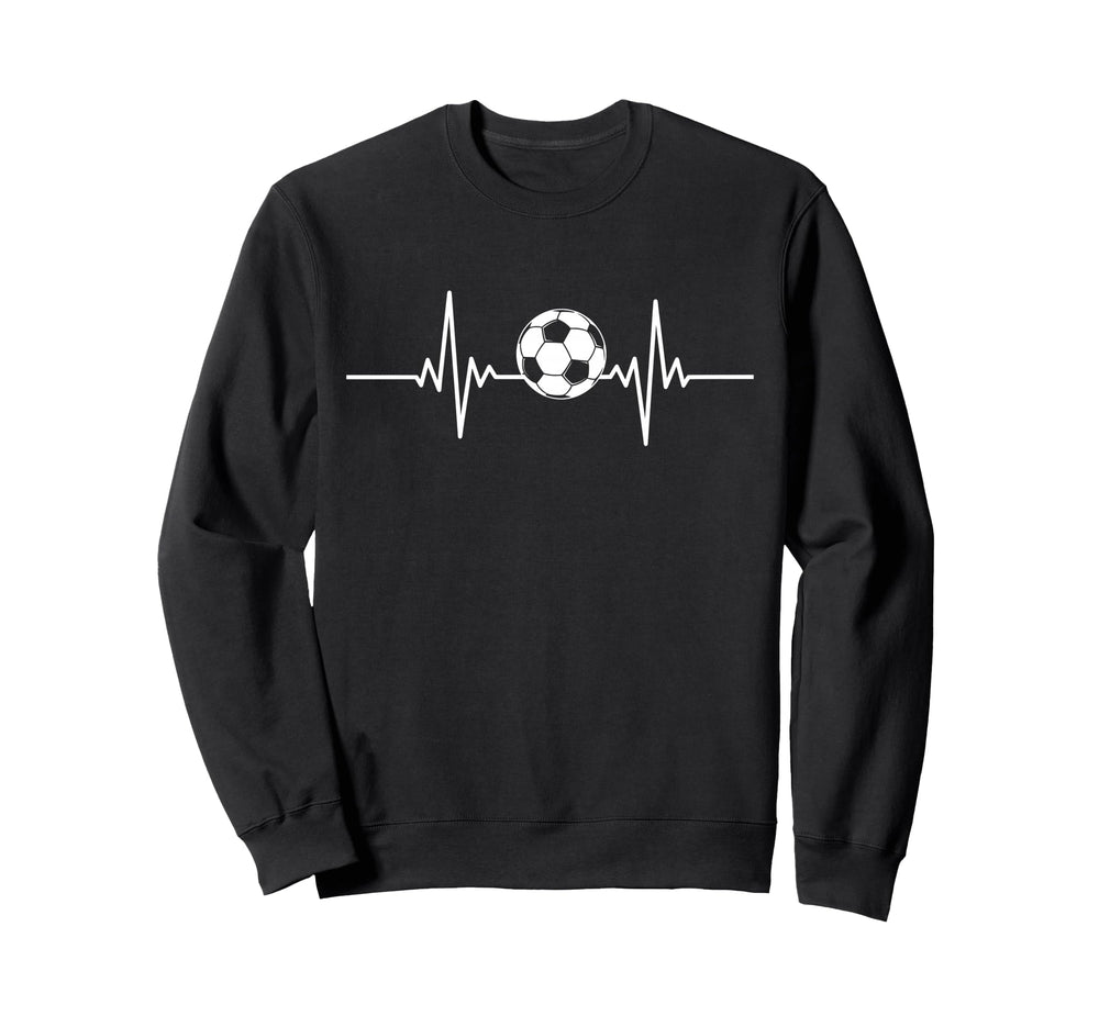 Soccer Heartbeat Soccer Ball Heartbeat Sweatshirt - Novelty Apparel Unisex