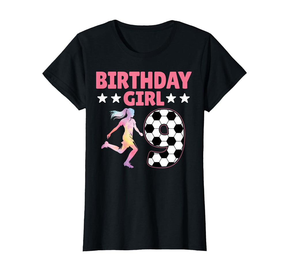Soccer Player 9Th Birthday Party 9 T-Shirt - Minimalist Print for Adults
