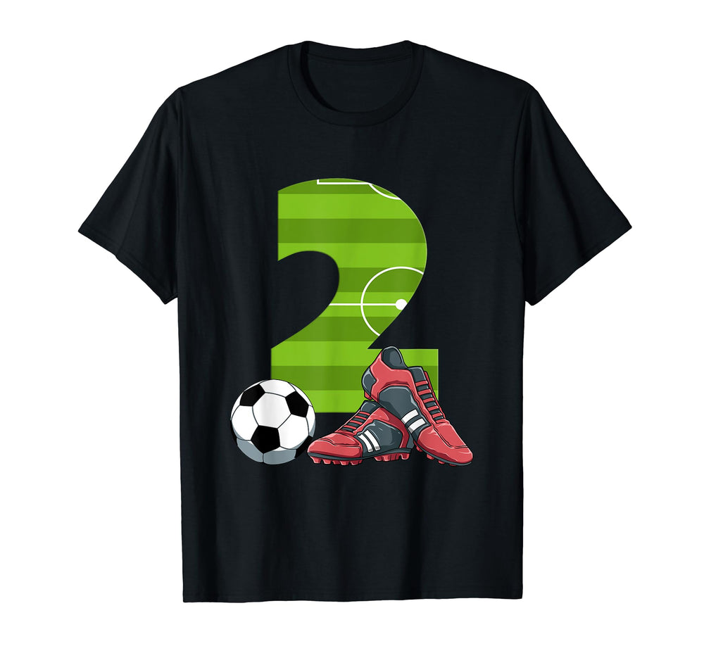 2 Birthday Soccer 2 Year Old T-Shirt - Trendy Graphic Unisex