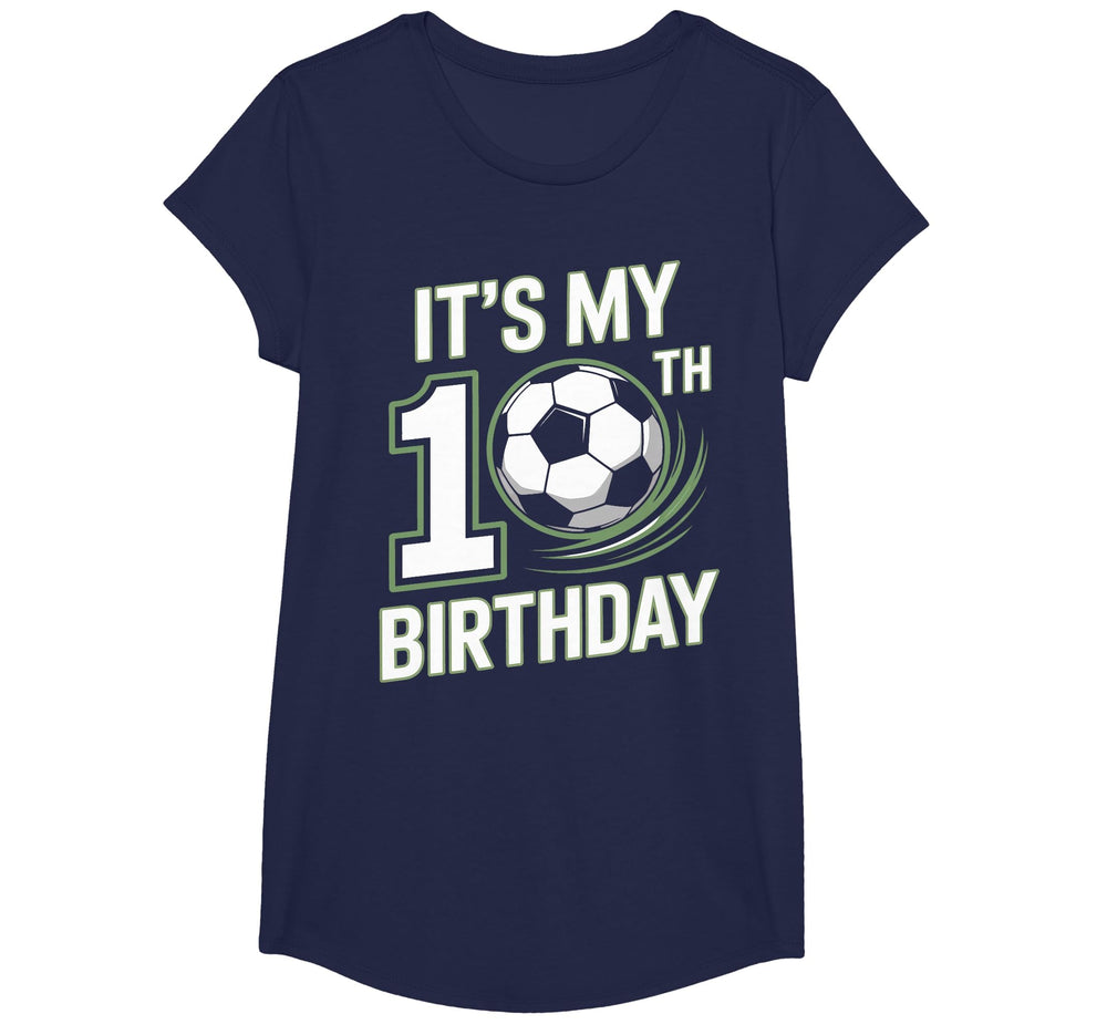 10Th Birthday Kicking Off Soccer Year T-Shirt - Novelty Apparel Men Women