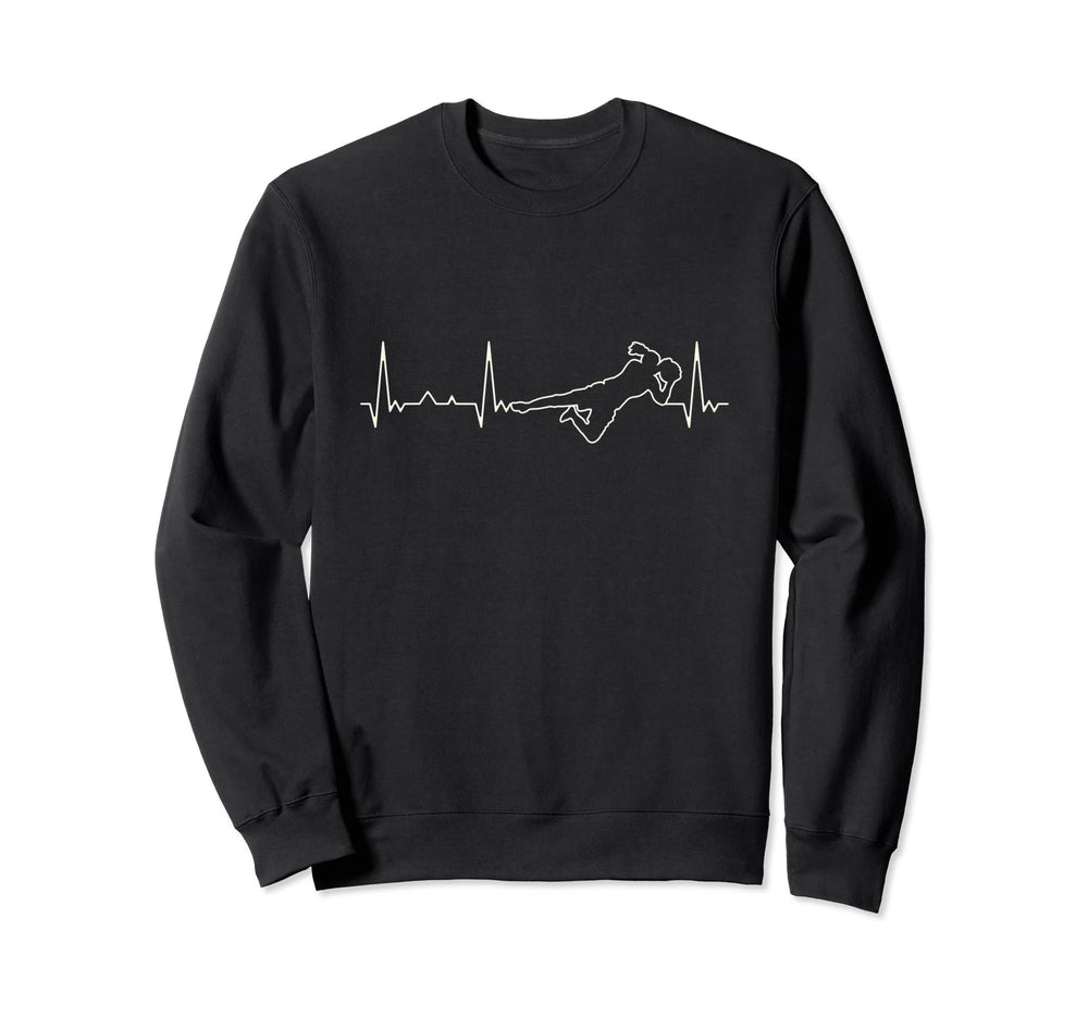 Funny Heartbeat Soccer Goalie Sweatshirt - Custom Art Print Men Women