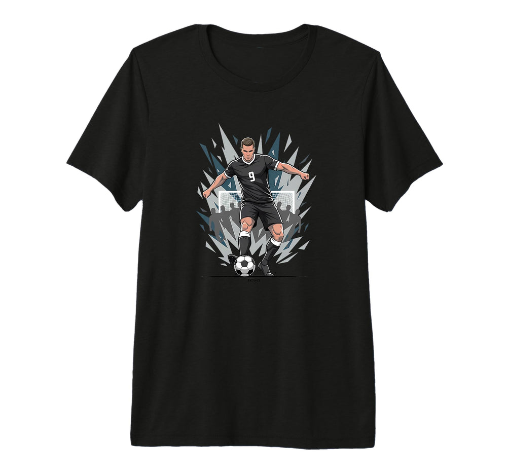 Football Soccer Striker Scoring T-Shirt - Trendy Graphic for Adults