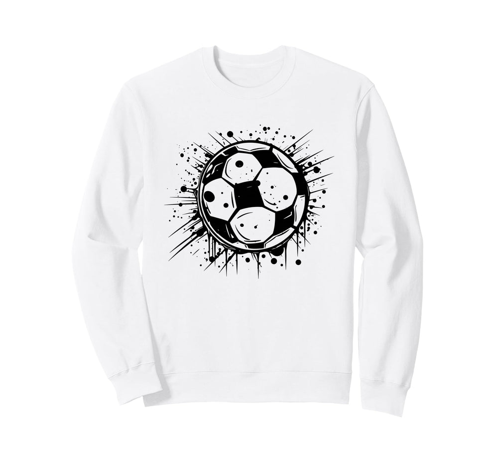 Soccer Ball Splash Footballer Goal Sweatshirt - Graphic Print for Adults