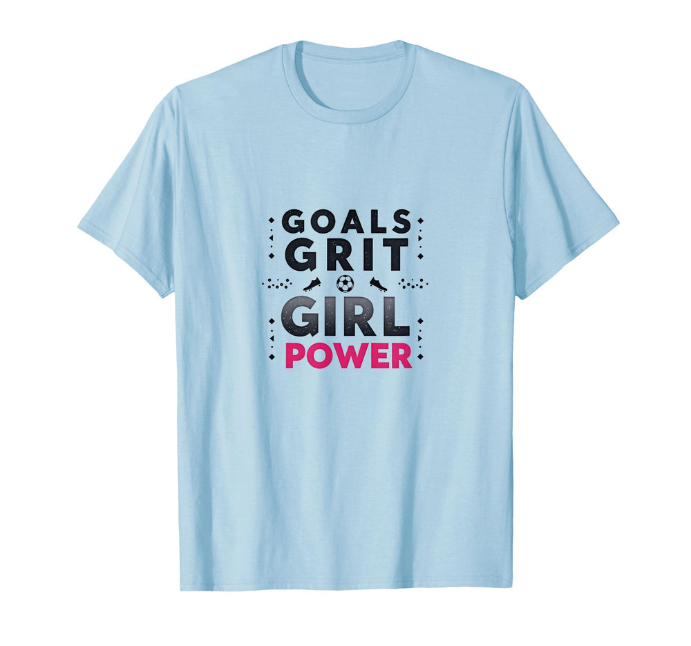 Goals Grit Power Soccer T-Shirt - Aesthetic Graphic for Adults