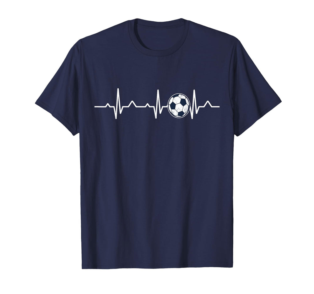 Heartbeat Soccer Lover Soccer Fans T-Shirt - Trendy Graphic for Adults