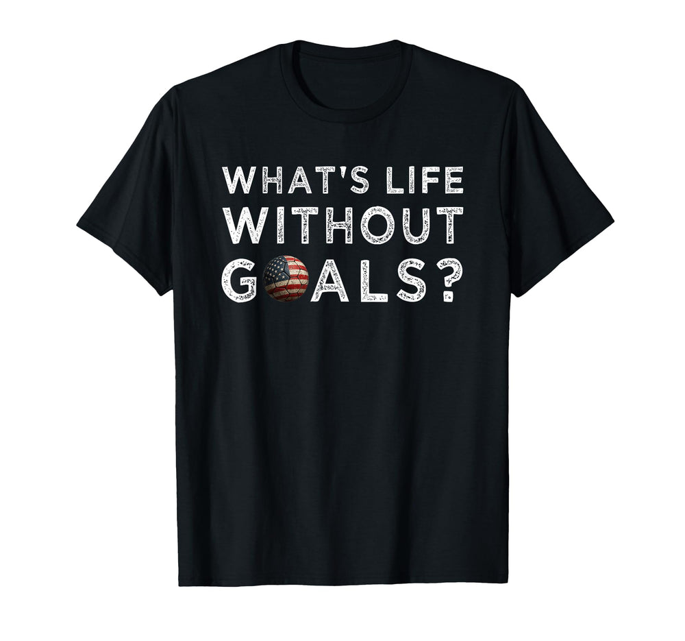 American Flag Soccer Ball Sport Whats T-Shirt - Unique Graphic Men Women