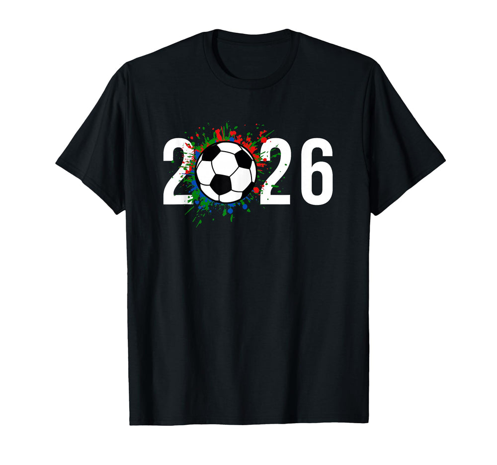 2026 Soccer Play Game Year Players T-Shirt - Aesthetic Graphic for Adults
