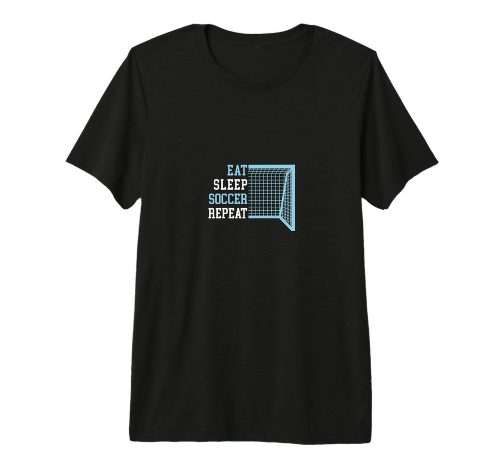 Eat Sleep Soccer Repeat Tri Blend T-Shirt - Novelty Apparel Unisex