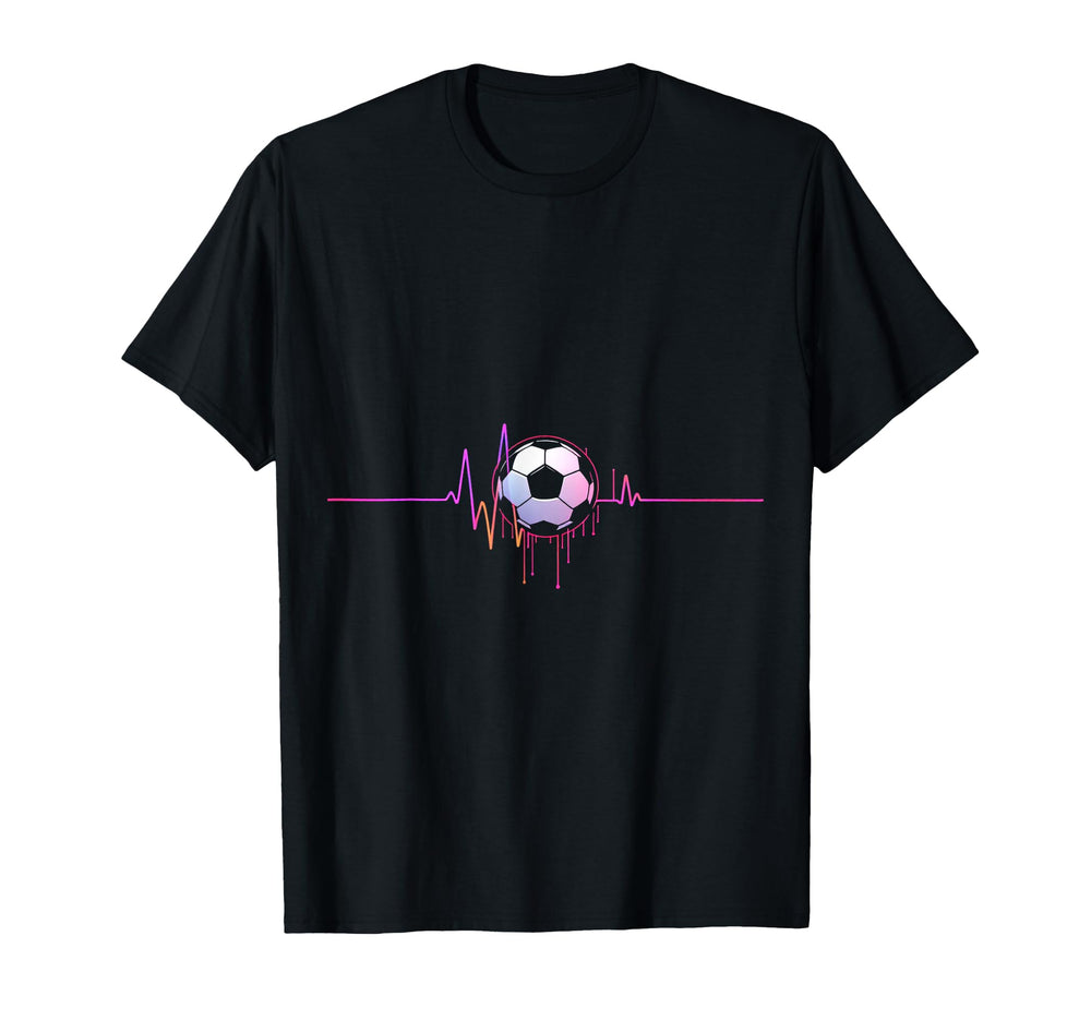 Soccer Heartbeat Minimalist T-Shirt - Minimalist Print for Adults