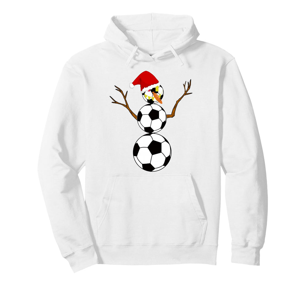 Soccer Coach Referee Soccer Snowman Hoodie - Fun Novelty Design for Adults