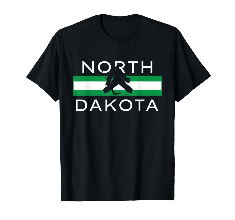 North Dakota Goalie Ice Hockey Player T-Shirt - Unique Graphic Unisex