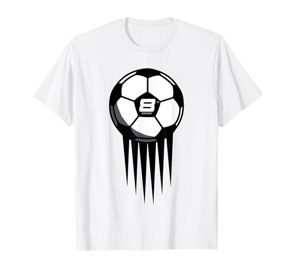 8Th Birthday Soccer 8 Years Old T-Shirt - Unique Graphic for Adults