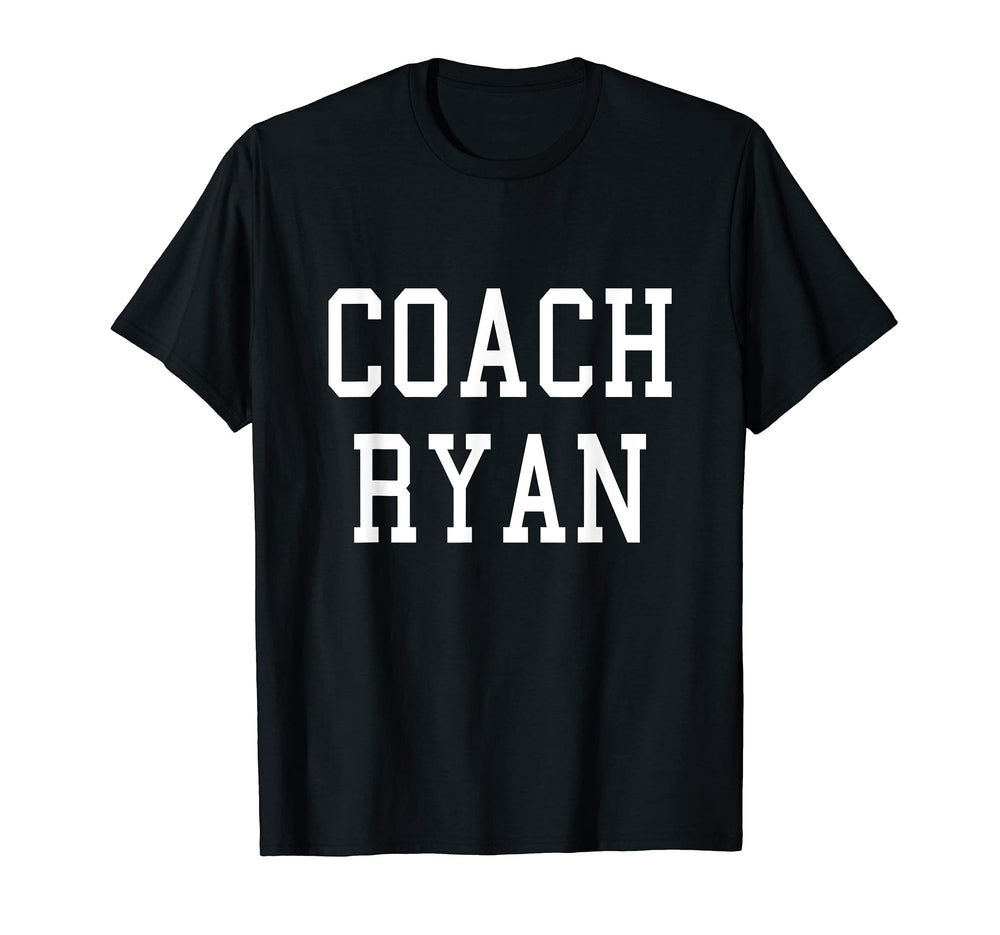 Coach Ryan Custom Football Soccer T-Shirt - Novelty Apparel for Adults