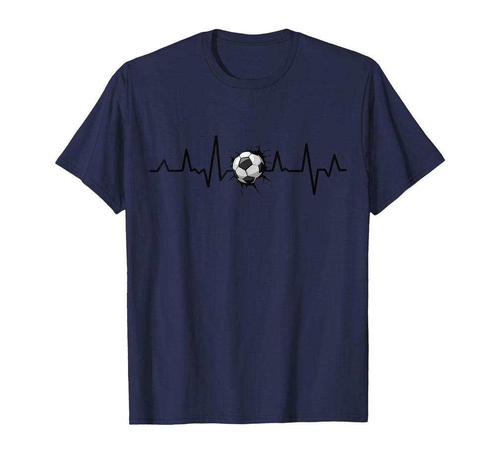 Heartbeat Soccer Lover Soccer Fans T-Shirt - Unique Graphic Men Women