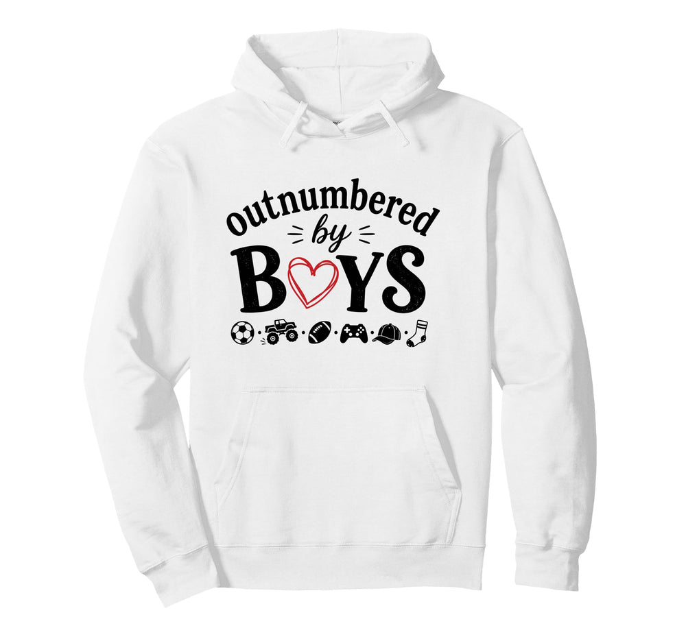 Outnumbered Funny Mom Soccer Family Hoodie - Fun Novelty Design Men Women