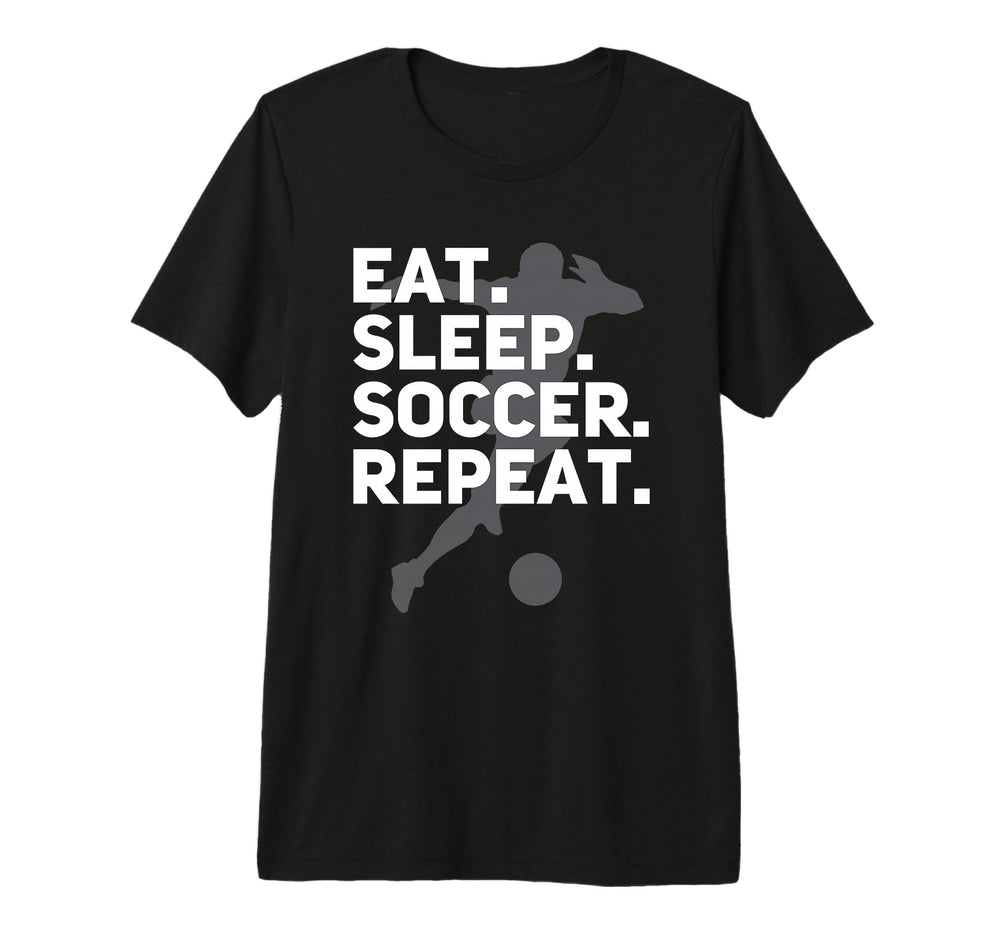 Eat Sleep Soccer Repeat Usa T-Shirt - Casual Everyday Wear for Adults