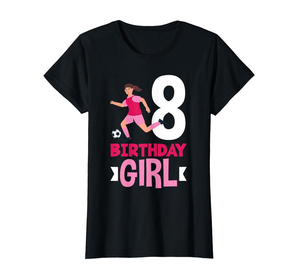 8Th Birthday 8 Years Soccer Football T-Shirt - Minimalist Print for Adults