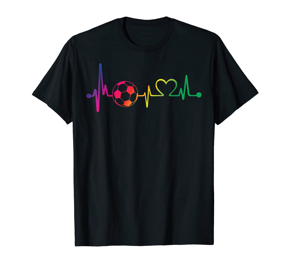 Heartbeat Soccer Fans Soccer Players T-Shirt - Custom Art Print Unisex