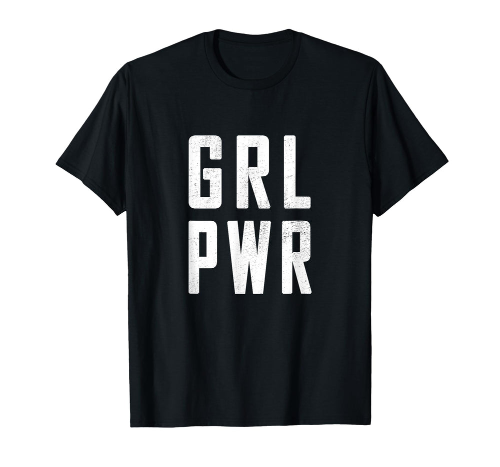 Grl Pwr Power Slogan Strong T-Shirt - Unique Graphic for Adults