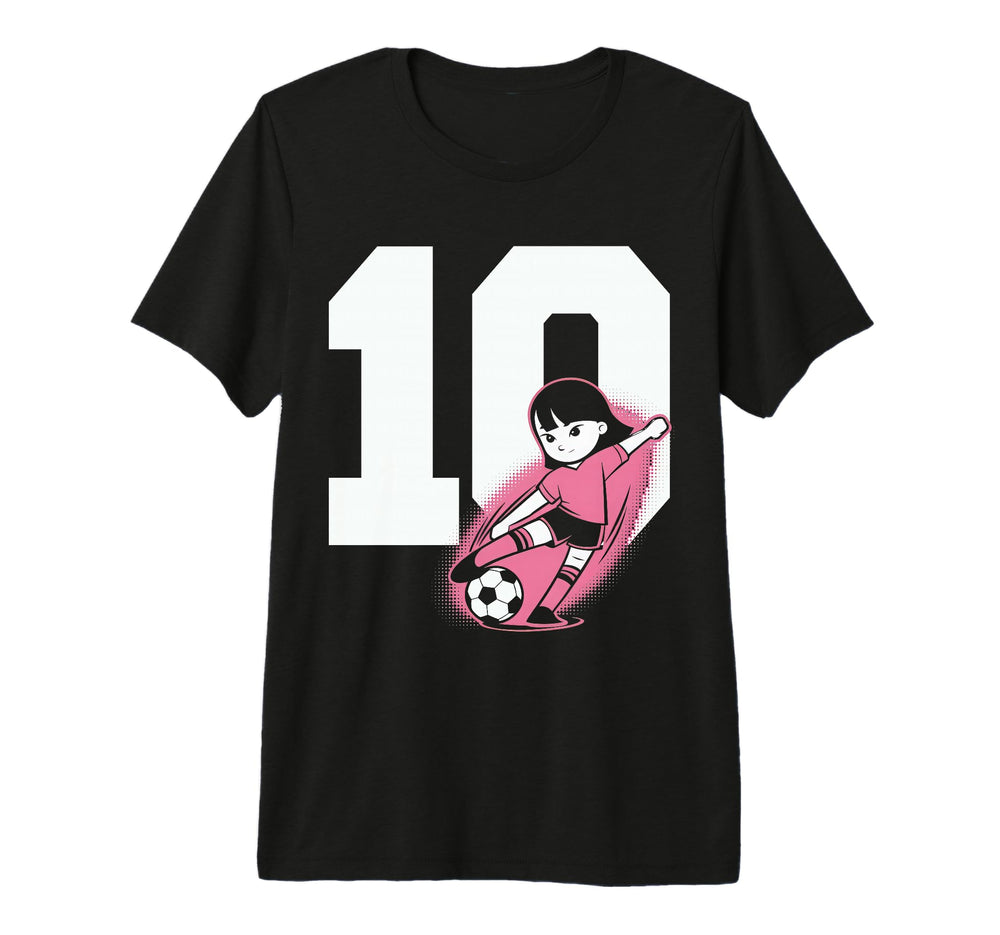 10 Soccer Birthday Gift Soccer Fan T-Shirt - Streetwear Style for Adults