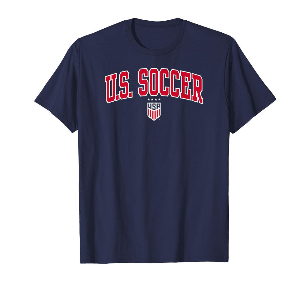 U S Soccer Arch Over Navy Uswnt T-Shirt - Custom Art Print Unisex