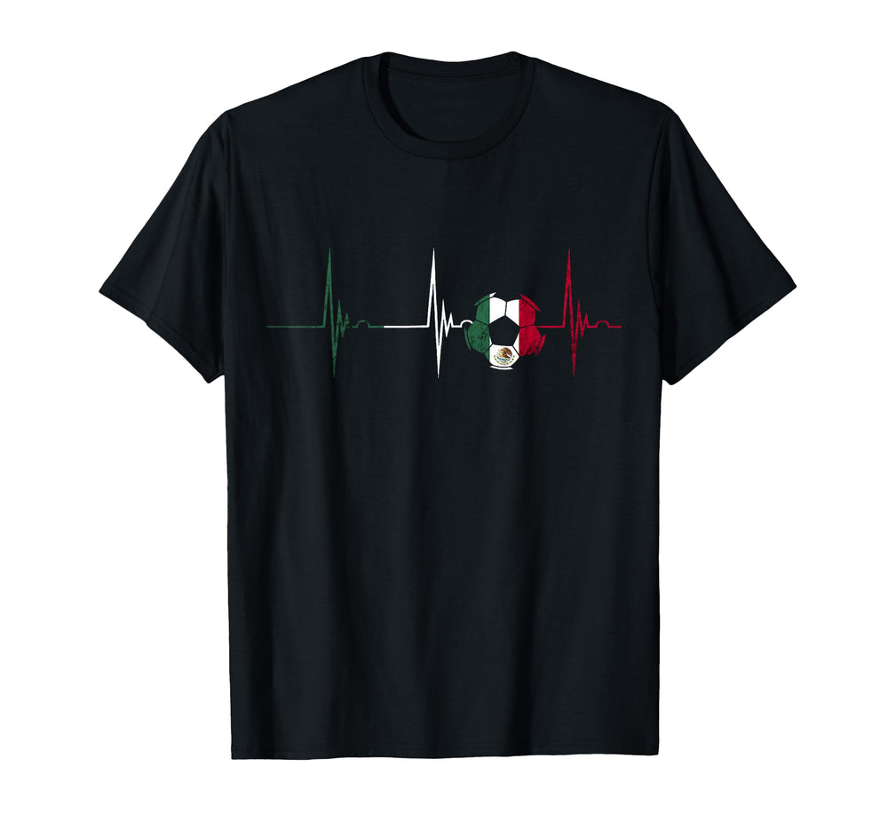 Mexico Heartbeat Ekg Pulse Mexican T-Shirt - Aesthetic Graphic Men Women