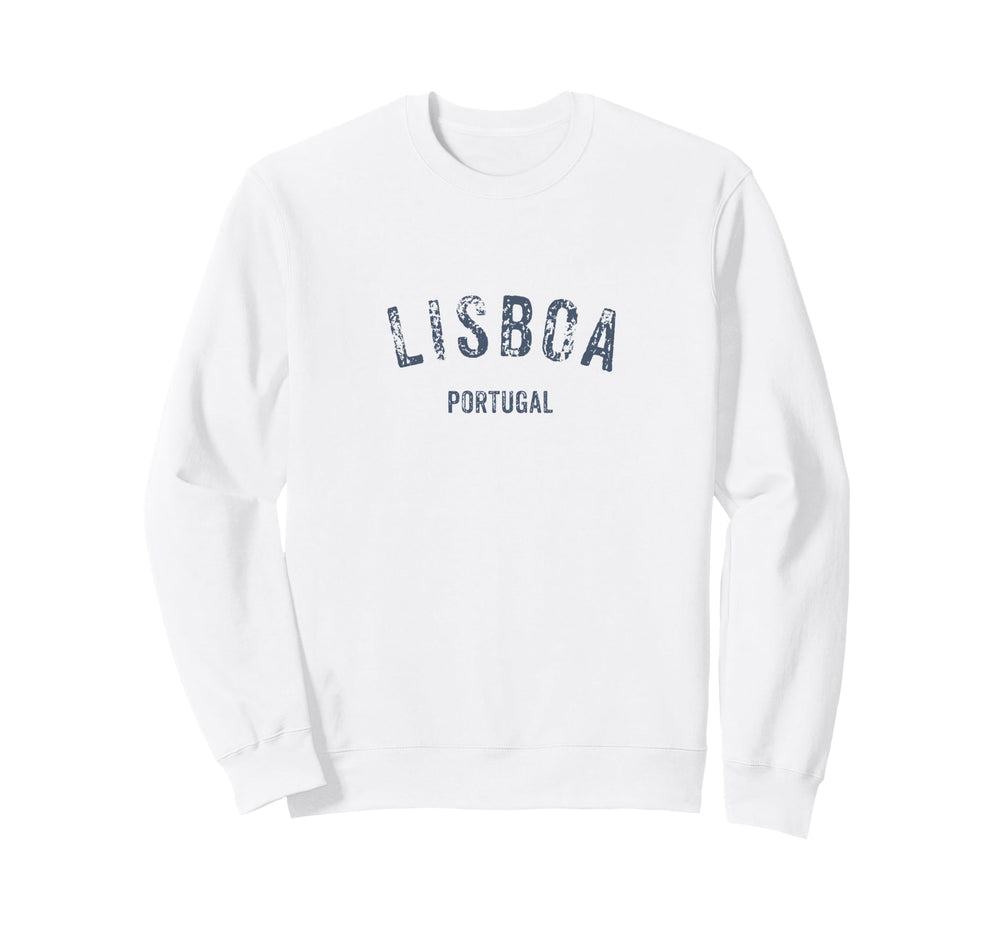 Lisboa Portugal Distressed Lisbon Sweatshirt - Novelty Apparel for Adults