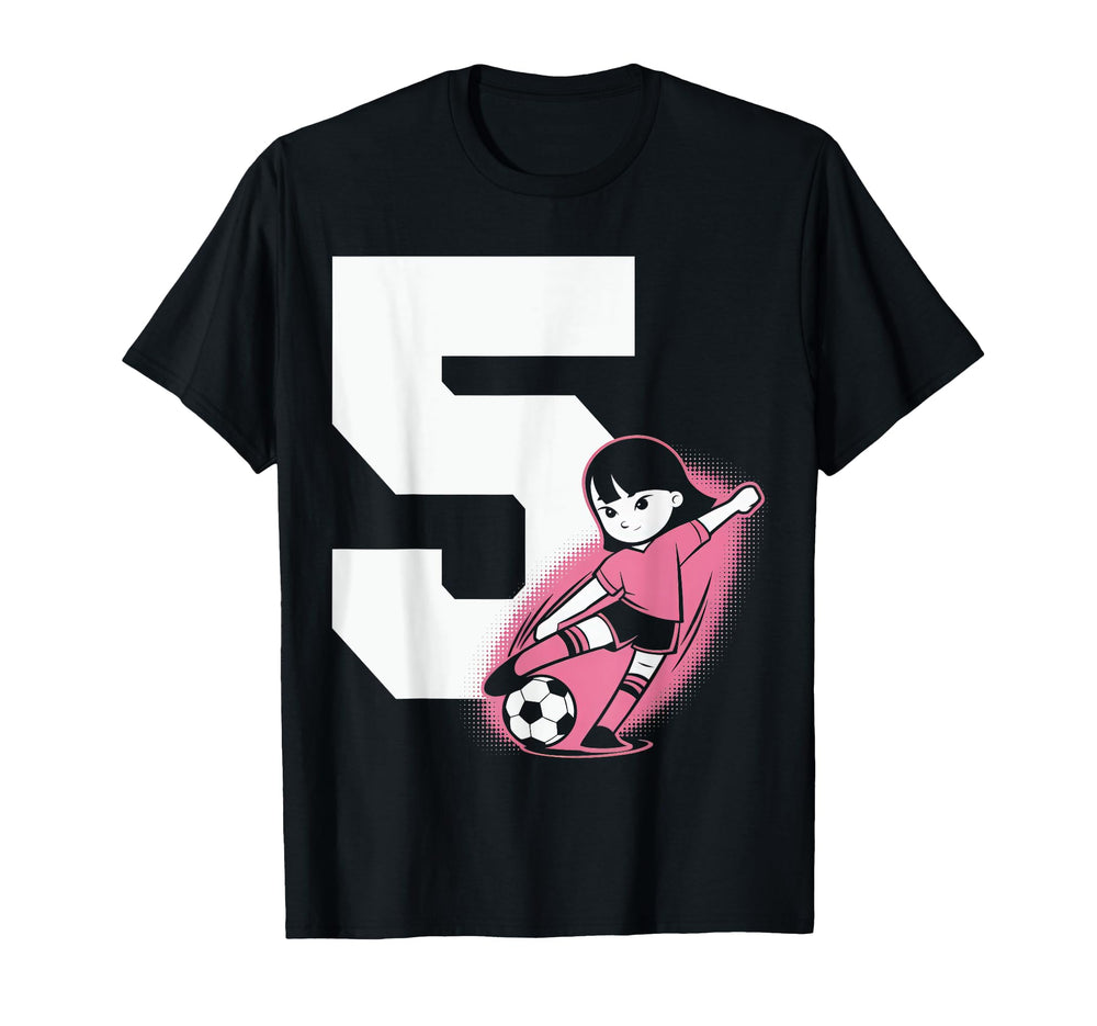 5 Soccer Birthday Gift Soccer Fan T-Shirt - Trendy Graphic for Adults