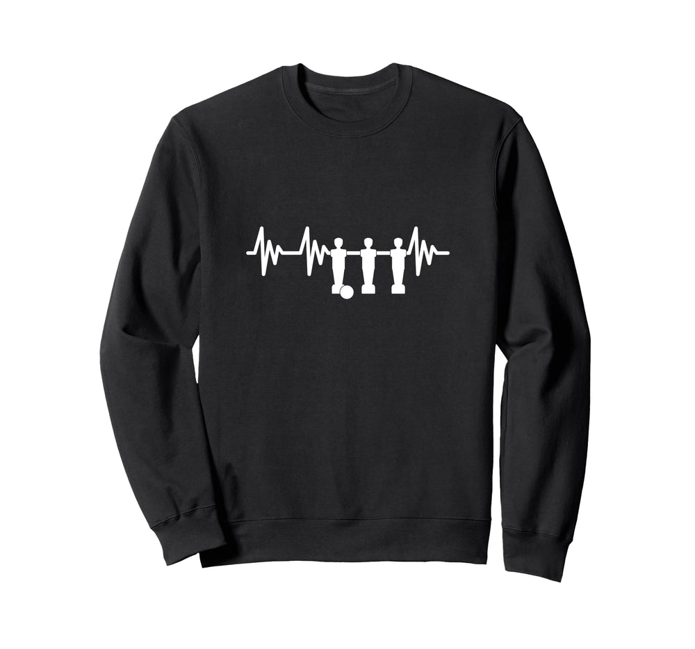 Table Football Heartbeat Football Sweatshirt - Unique Graphic Men Women