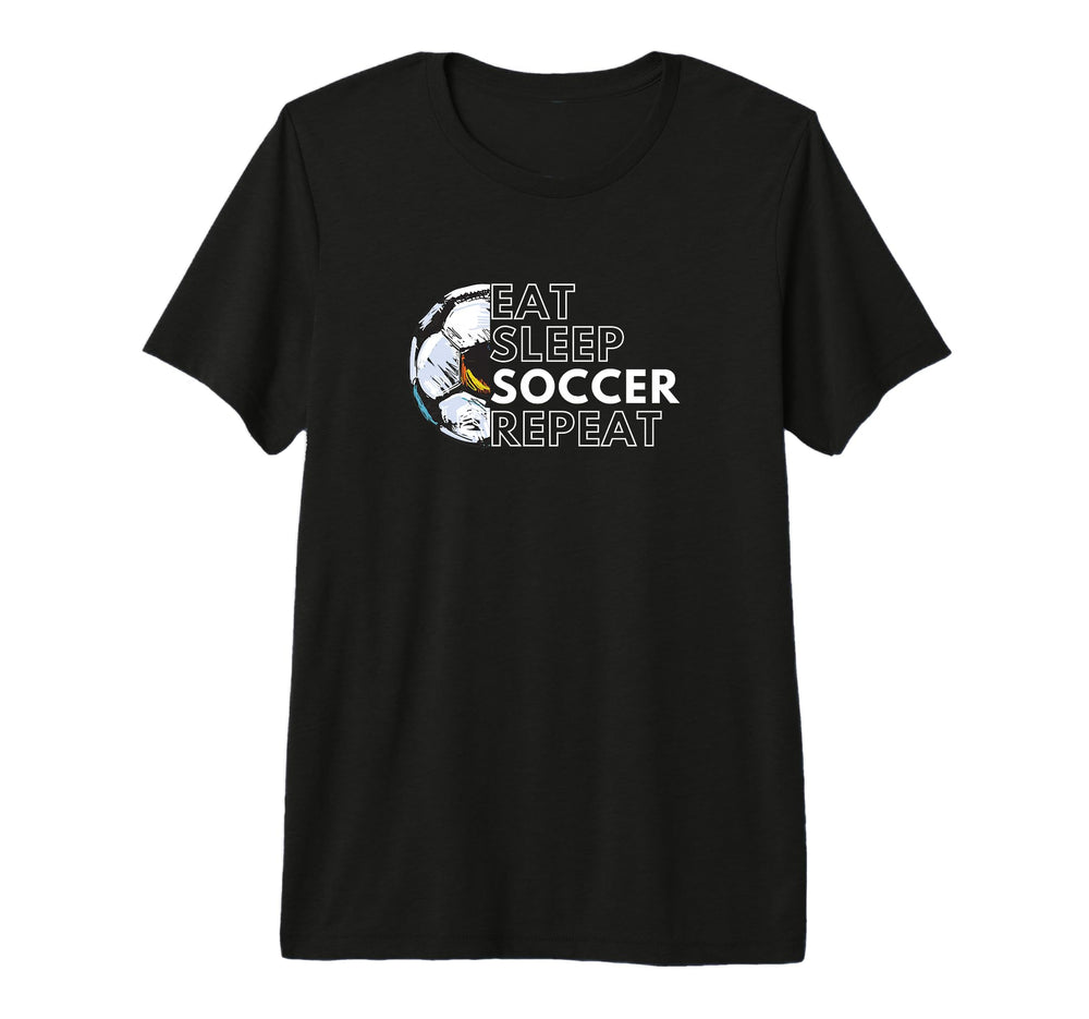 Eat Sleep Soccer Repeat Soccer Player T-Shirt - Fun Novelty Design Unisex