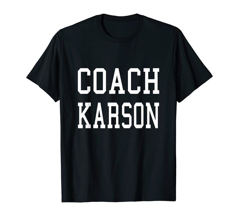 Coach Karson Custom Football Soccer T-Shirt - Fun Novelty Design Men Women