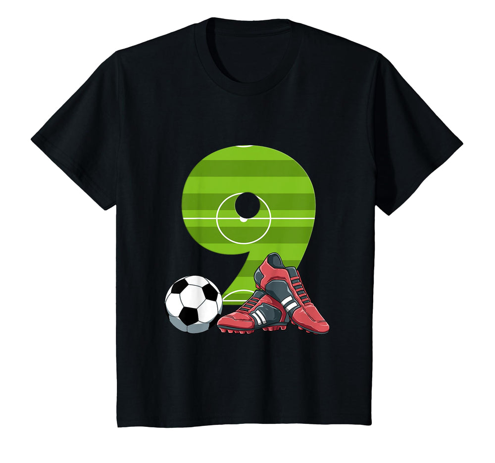 Ninth Birthday Soccer 9 Year Old T-Shirt - Unique Graphic for Adults