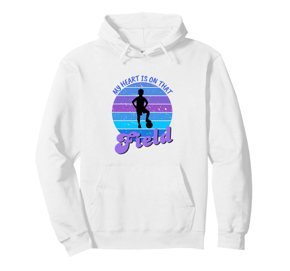 Soccer Mom My Heart Is That Field Hoodie - Aesthetic Graphic for Adults