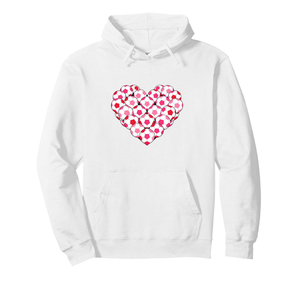 Heart Shaped Soccer Ball Art Hoodie - Streetwear Style Men Women