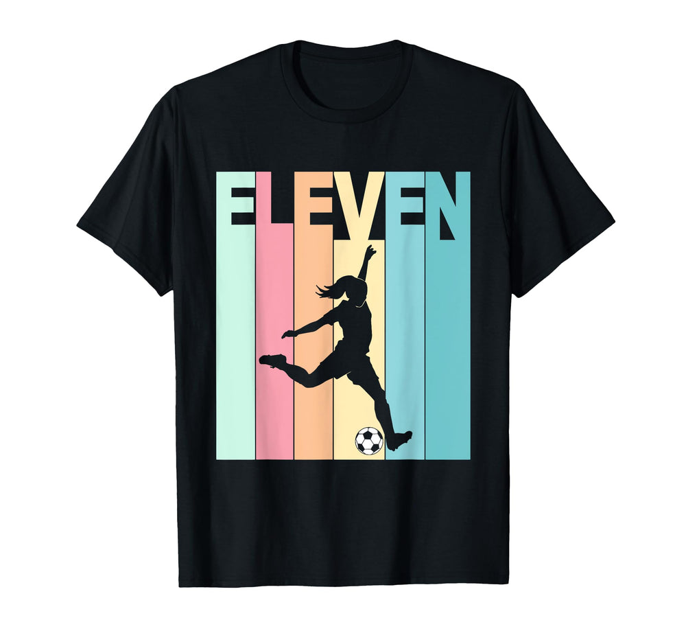 11Th Birthday Soccer Theme 11 Year T-Shirt - Custom Art Print Men Women