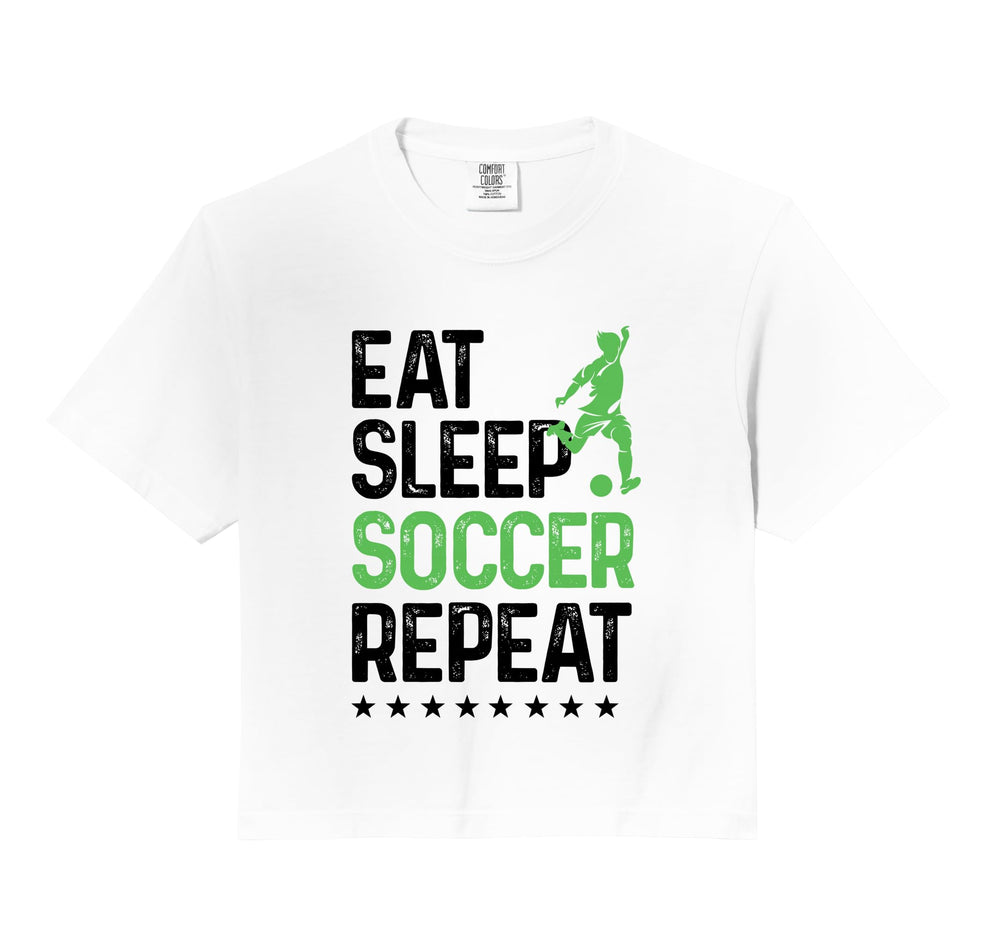 Eat Sleep Soccer Repeat Soccer Sports T-Shirt - Unique Graphic Men Women