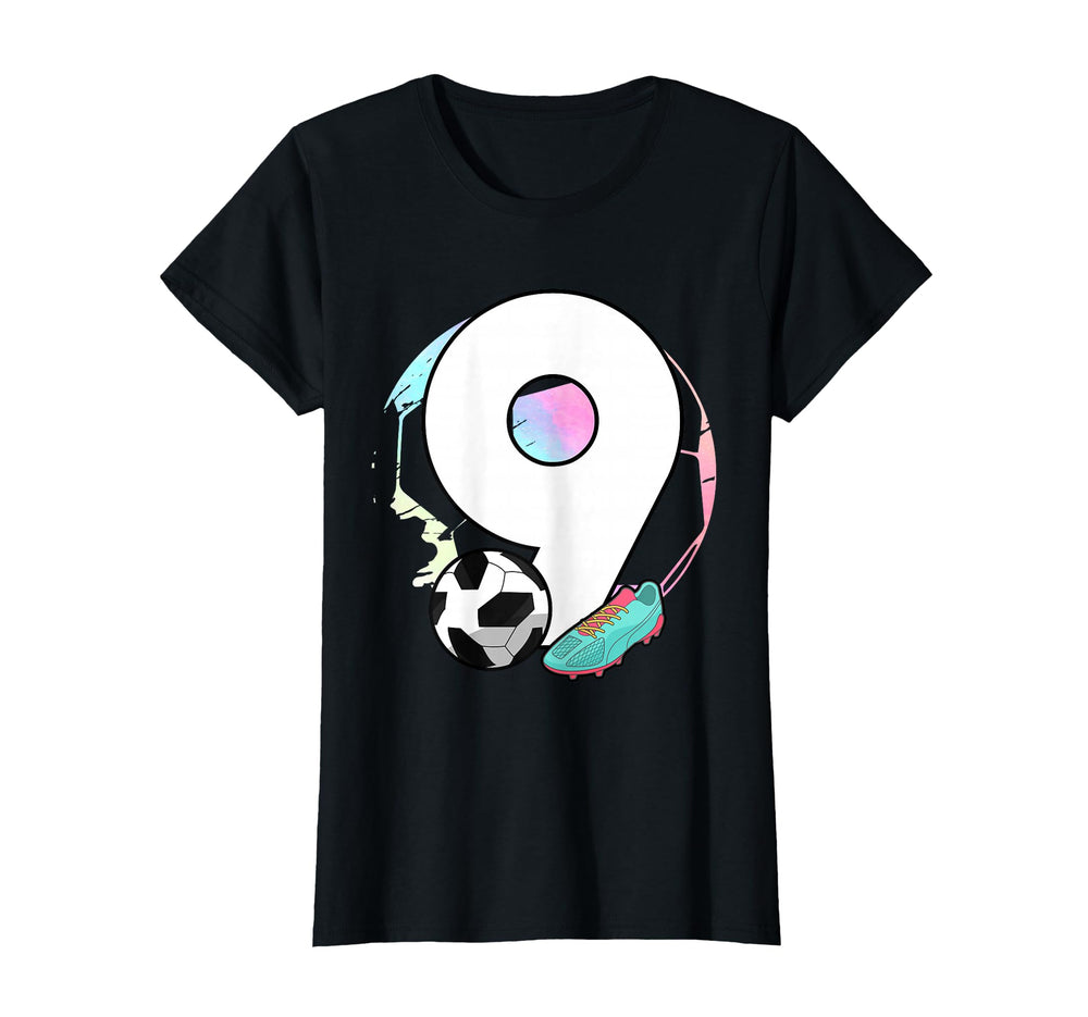 9Th Birthday Soccer Player T-Shirt - Fun Novelty Design for Adults