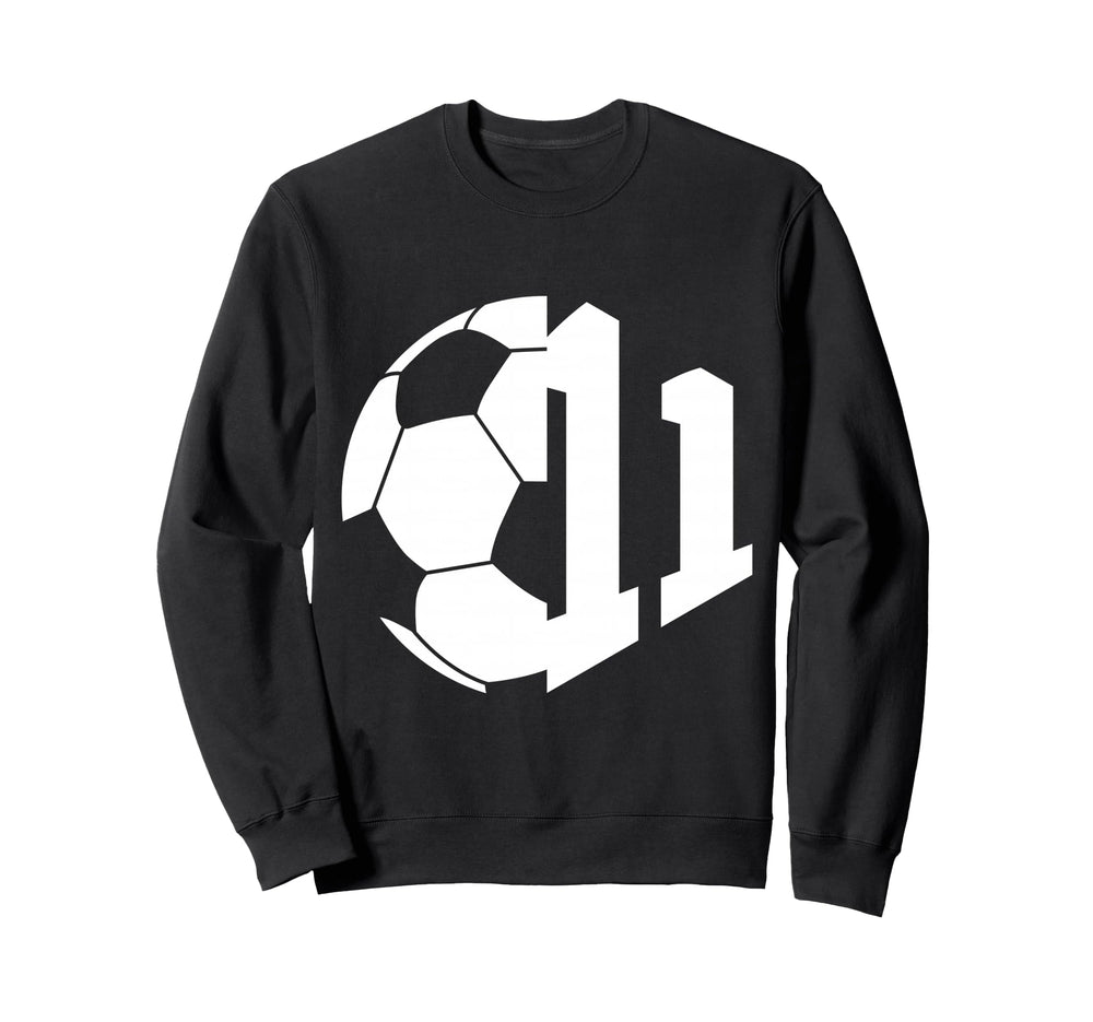 Number 11 Years Soccer 11Th Sweatshirt - Custom Art Print Men Women