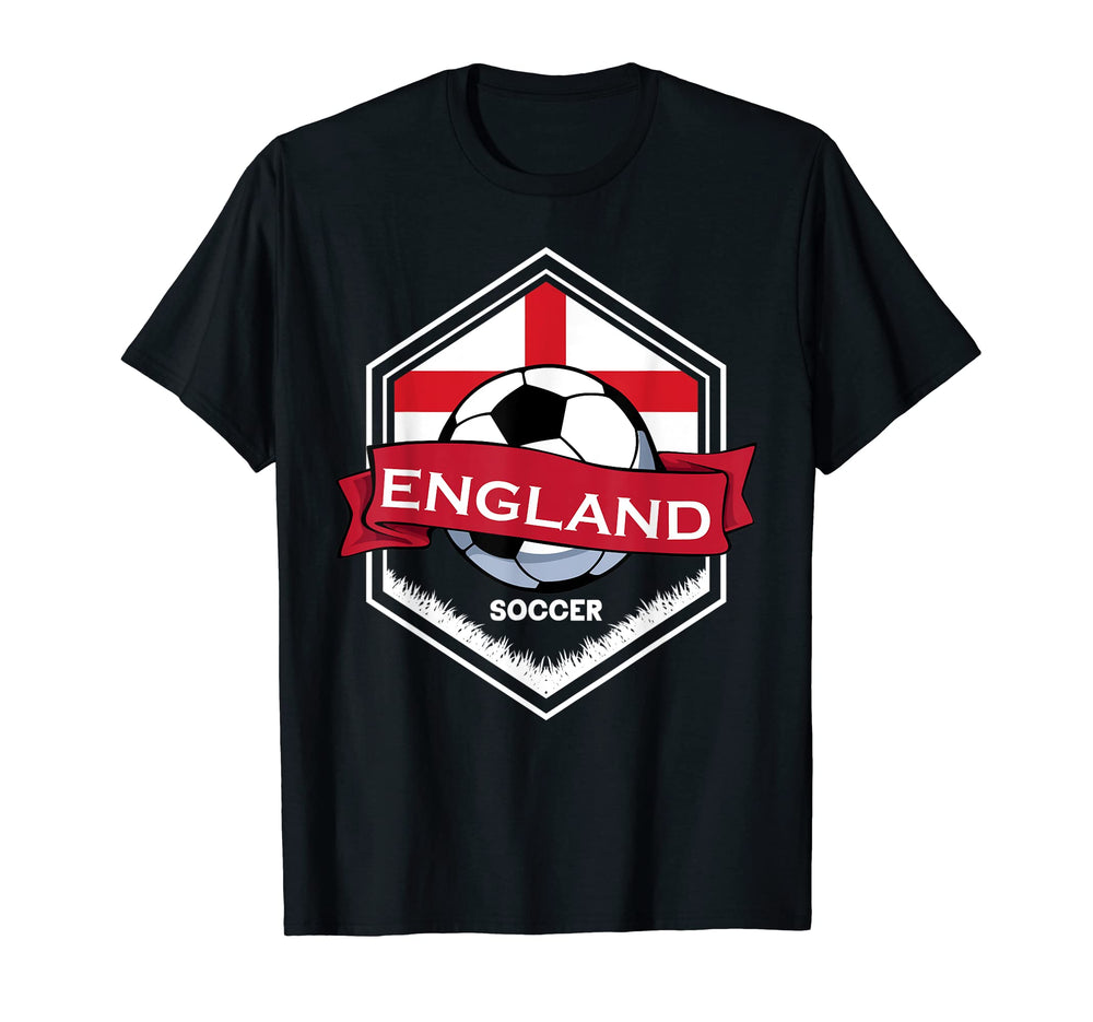England Flag Football Fan Soccer T-Shirt - Minimalist Print for Adults