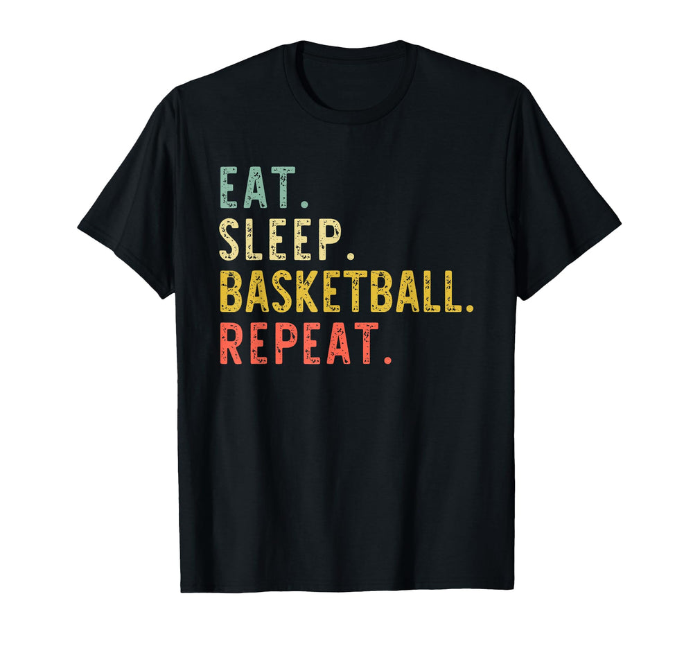 Eat Sleep Basketball Repeat Player T-Shirt - Custom Art Print Unisex