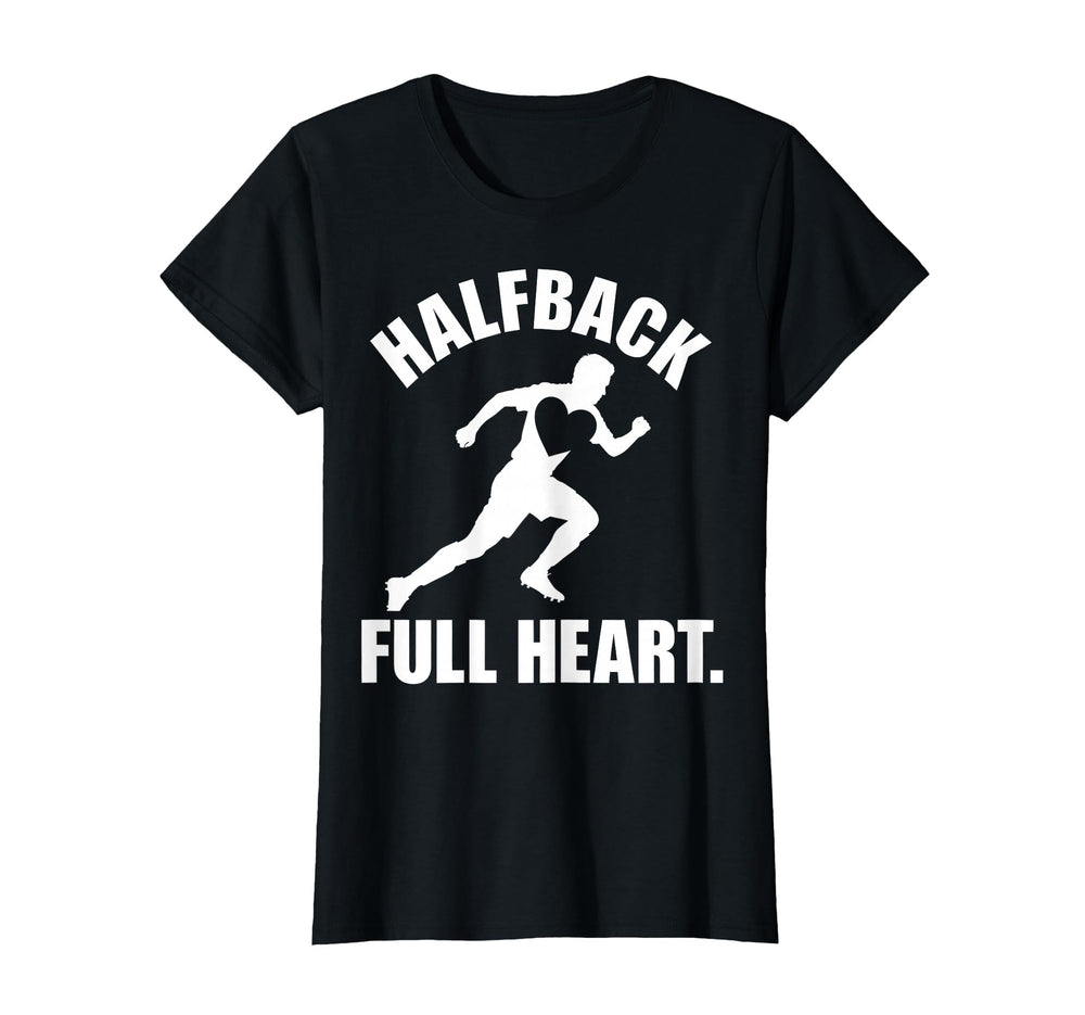 Halfback Full Heart Soccer Fan T-Shirt - Trendy Graphic Unisex
