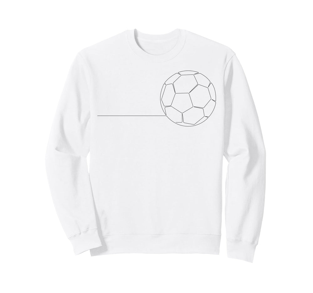 One Line Art Minimalist Soccer Coach Sweatshirt - Graphic Print for Adults