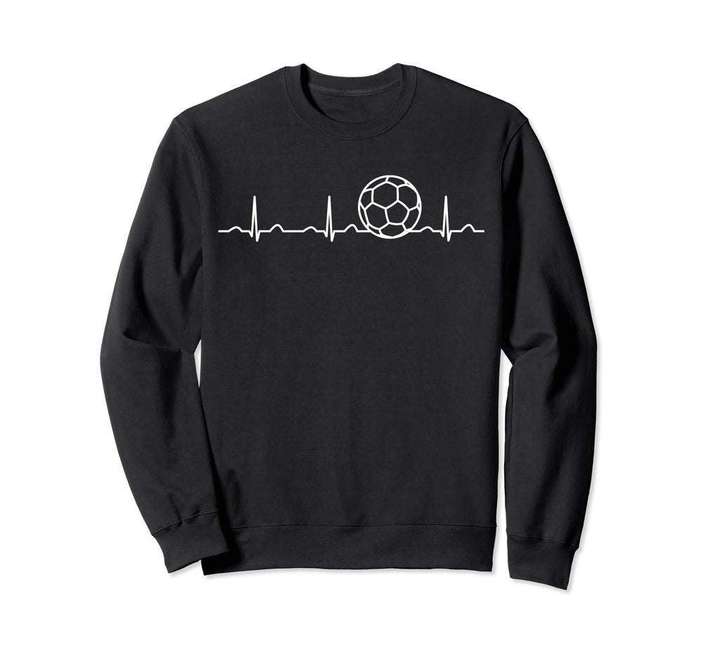 Funny Soccer Player Heartbeat Fan Sweatshirt - Streetwear Style for Adults