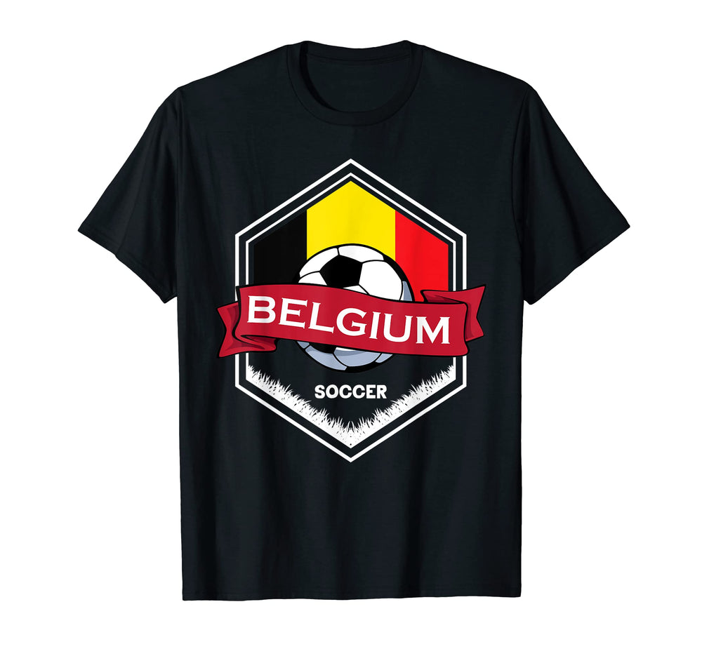 Belgium Flag Football Fan Soccer T-Shirt - Aesthetic Graphic for Adults