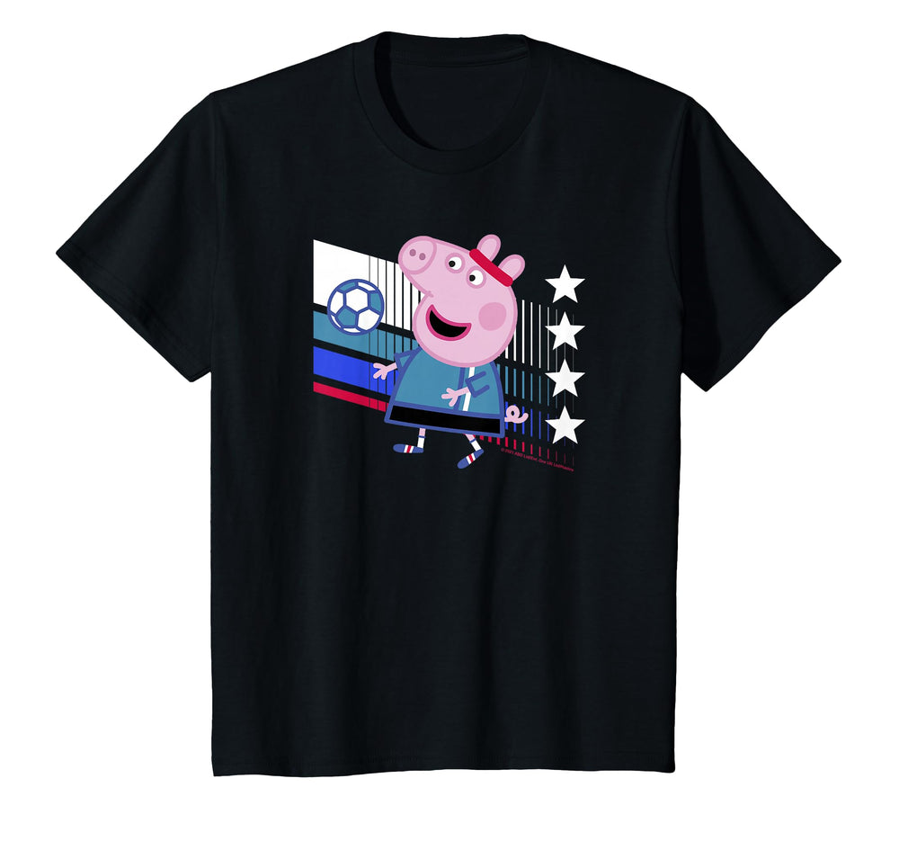 Peppa Pig George Pig Football Soccer T-Shirt - Graphic Print Unisex
