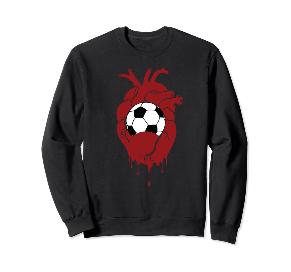 Soccer Ball Football Heart Player Sweatshirt - Fun Novelty Design Unisex