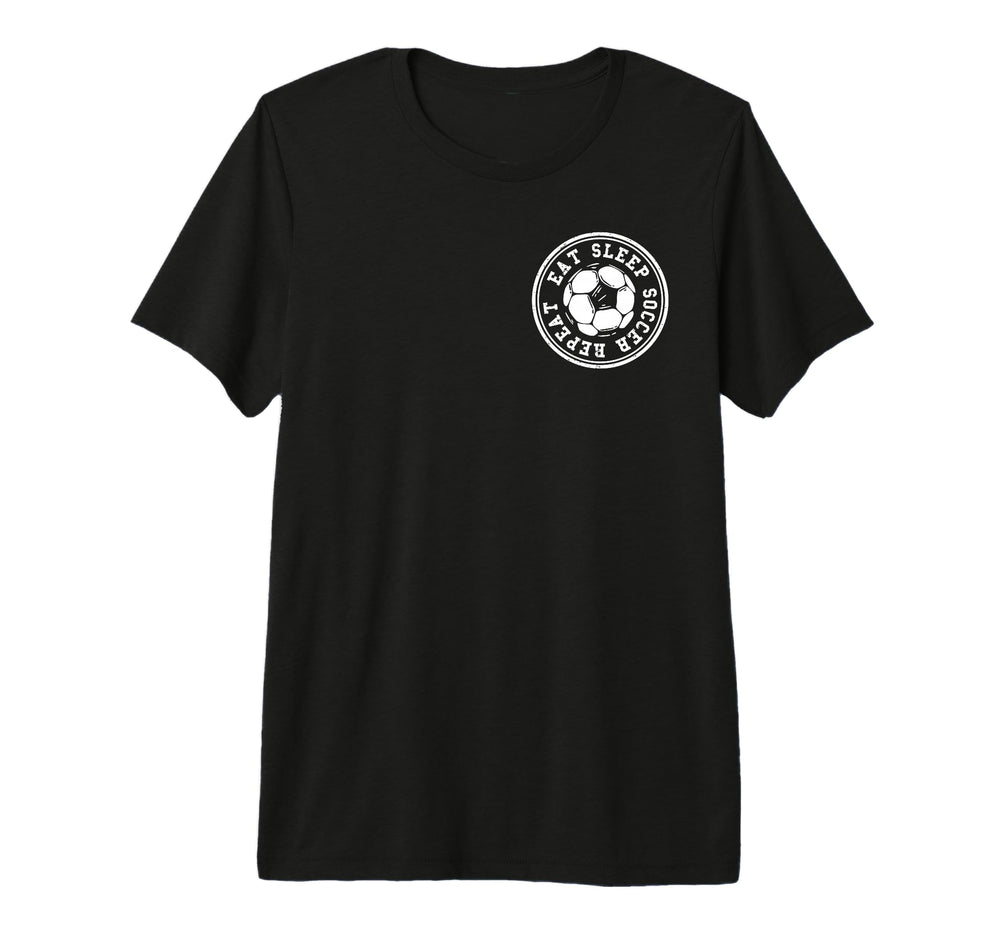 Eat Sleep Soccer Repeat Soccer Sports T-Shirt - Trendy Graphic Men Women
