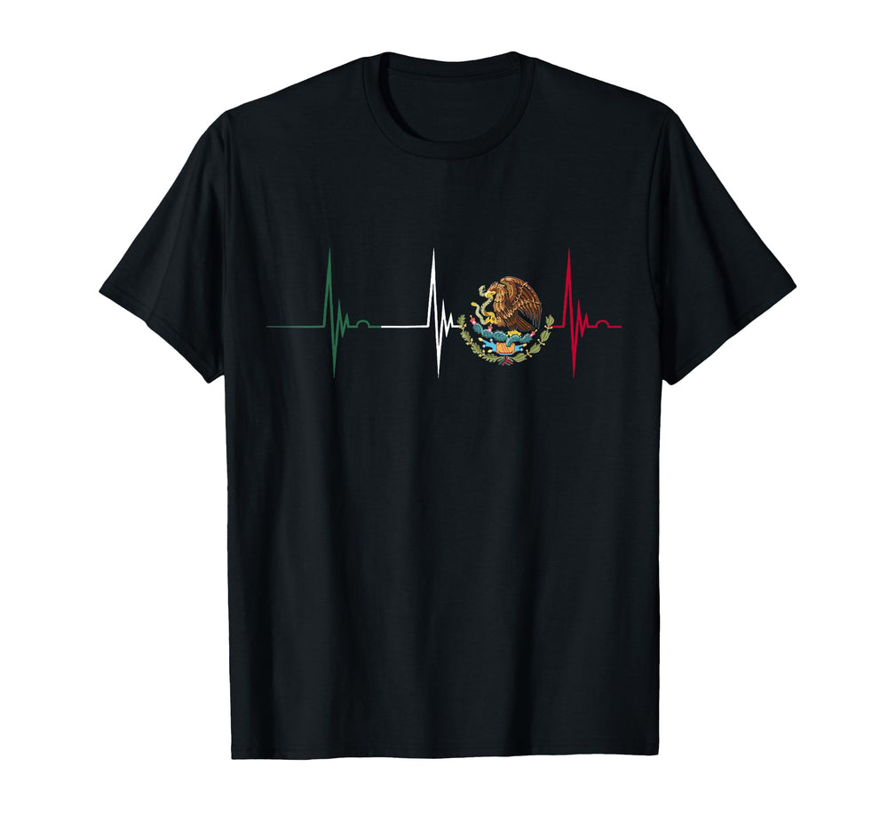 Mexico Heartbeat Ekg Pulse Cardiogram T-Shirt - Aesthetic Graphic Unisex