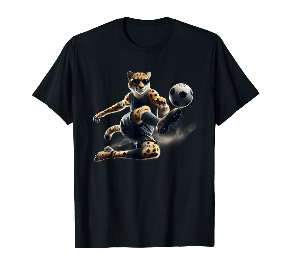 Cheetah Power Soccer Fast Moves And T-Shirt - Novelty Apparel Men Women